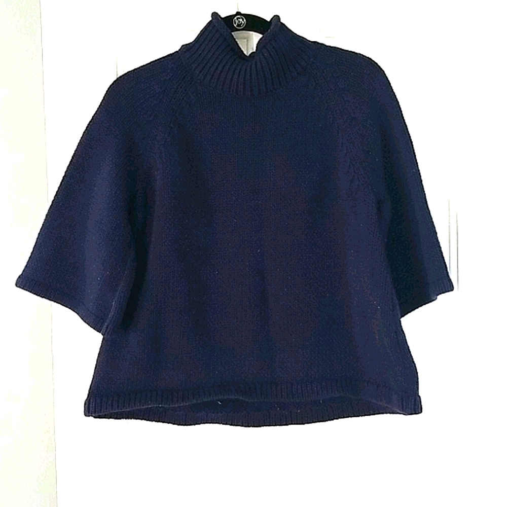 LOFT Navy 3/4 Knit Sweater